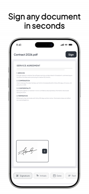 Sign any document on your iPhone