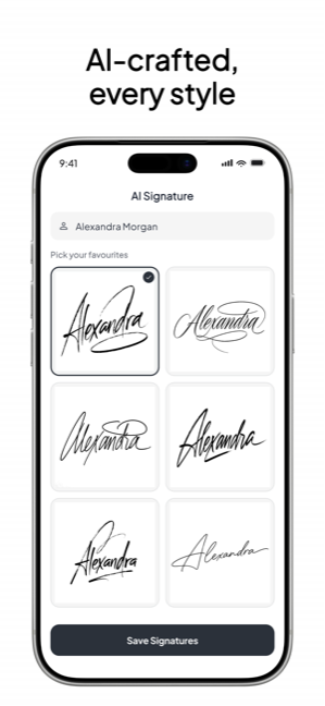 AI-crafted signatures in every style